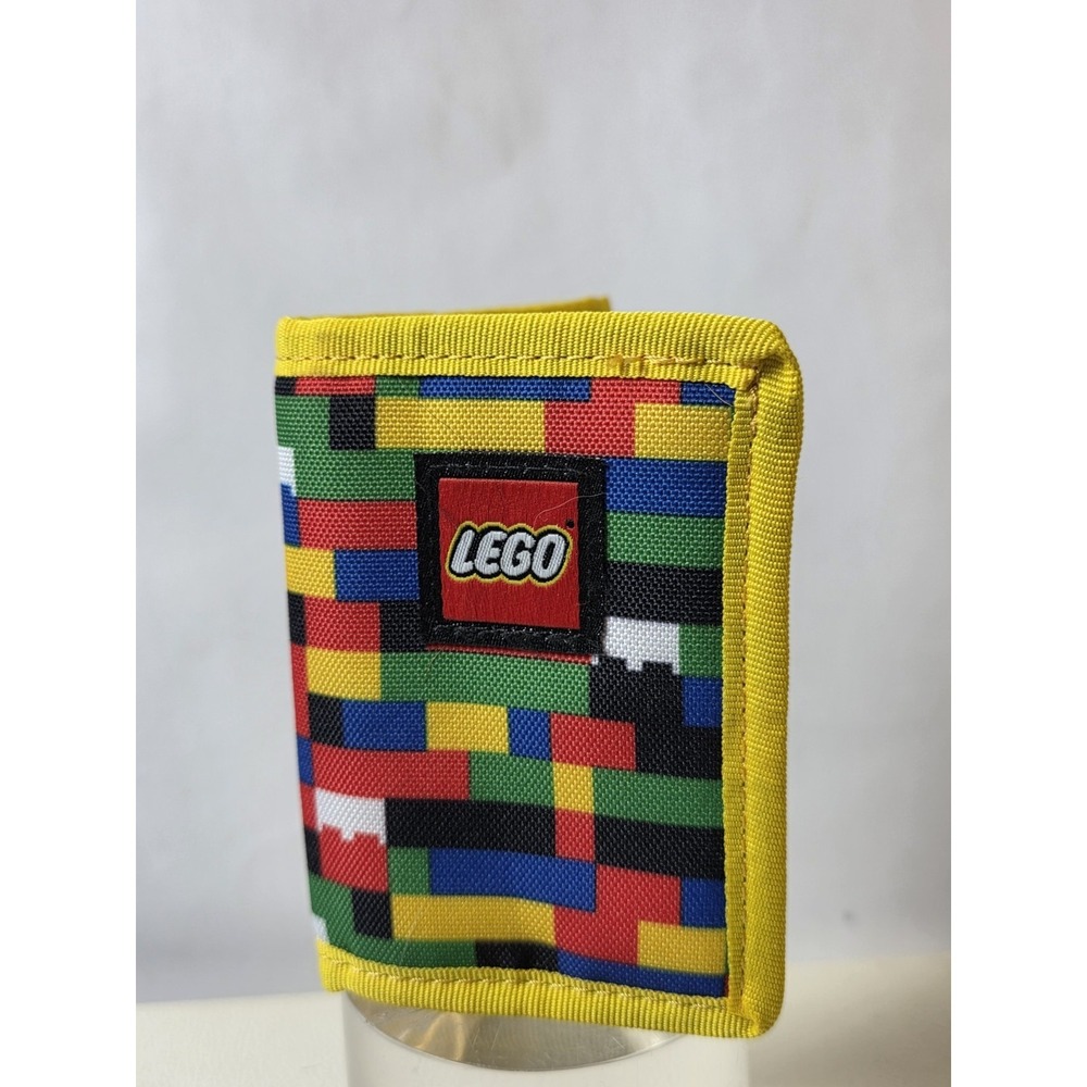 Retro Vintage Lego Nylon Wallet Kids Builder Multicolor Blocks Patch Logo